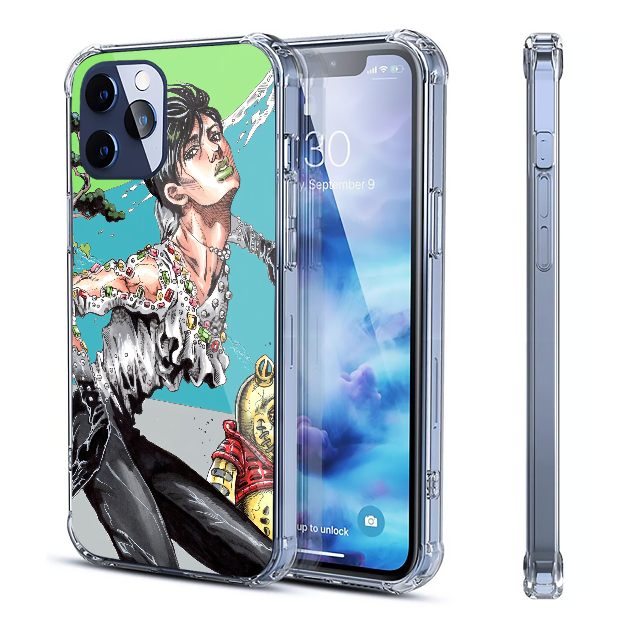 （画像用） ジョジョの奇妙な冒険 JoJo's Bizarre Adventure 【iPhone 12シリーズ対応】透明スマホケース（クリアソフトケース）